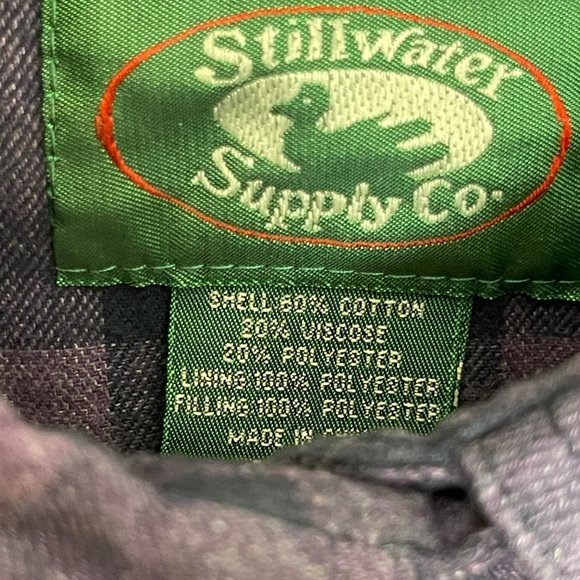 Stillwater Supply Co. Purple & Black Buffalo Plaid Quilted Shacket Jacket Large - Picture 3 of 4